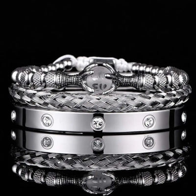 Eagle Crystal Deluxe Bracelet Set - Silber